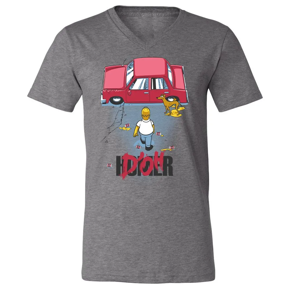Unisex V-Neck T-Shirt - VMGCRH7V - Deep Heather - 13