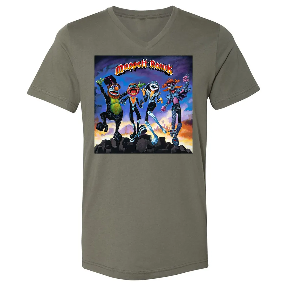 Unisex V-Neck T-Shirt - 69Q75Z5B - Military Green - 10