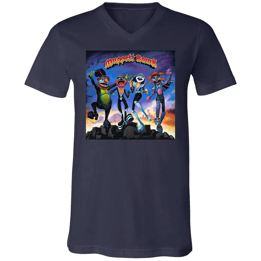 Unisex V-Neck T-Shirt - 69Q75Z5B - Navy - 2