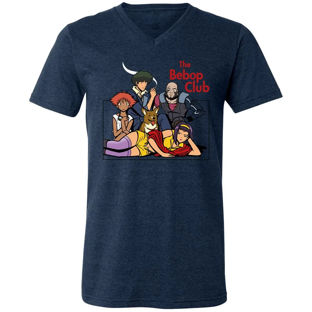 Unisex V-Neck T-Shirt - 4U4R919Z - Heather Navy - 15