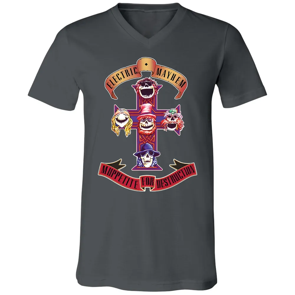 Unisex V-Neck T-Shirt - 2WQGNPEX - Asphalt - 12