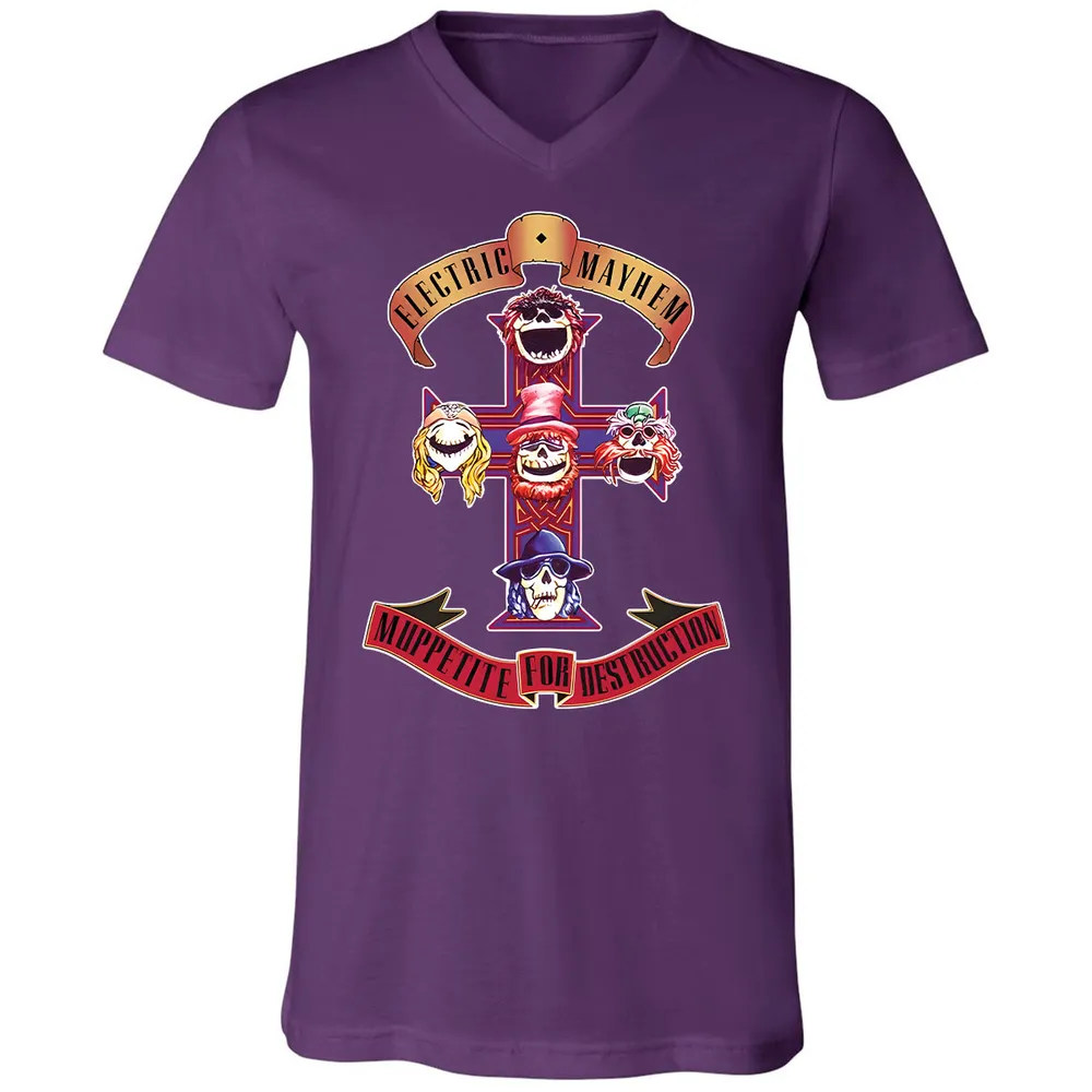 Unisex V-Neck T-Shirt - 2WQGNPEX - Team Purple - 9