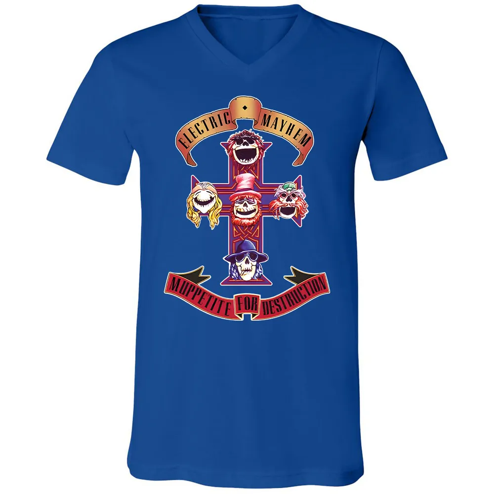 Unisex V-Neck T-Shirt - 2WQGNPEX - True Royal - 4