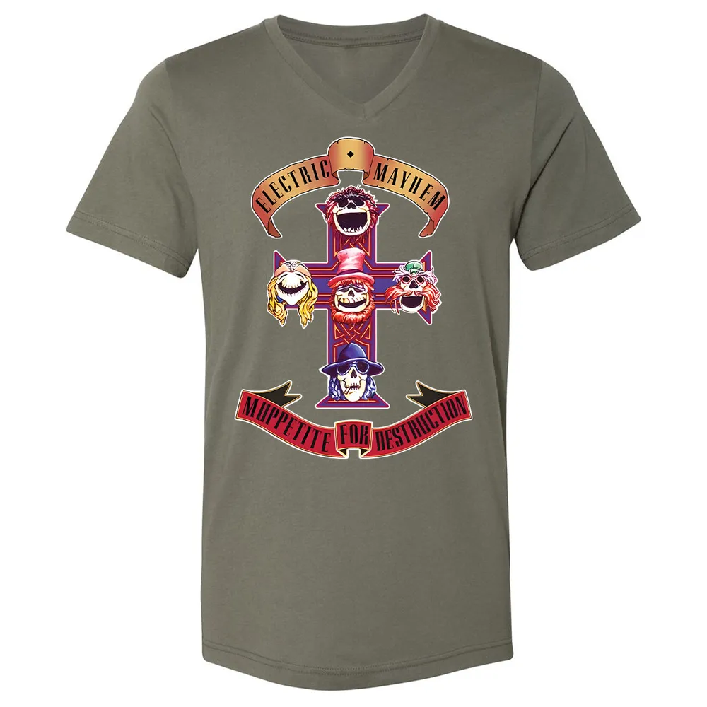 Unisex V-Neck T-Shirt - 2WQGNPEX - Military Green - 10