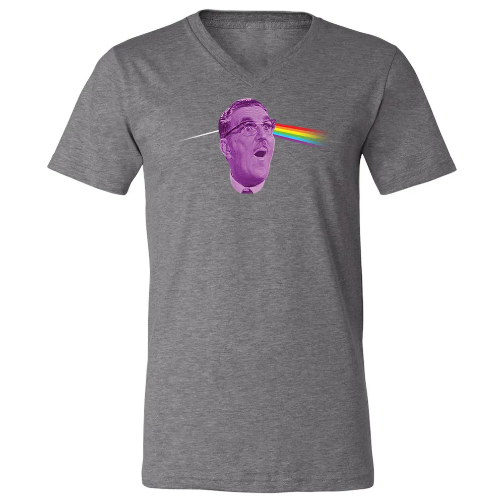 Unisex V-Neck T-Shirt - 53LPEUDW - Deep Heather - 13