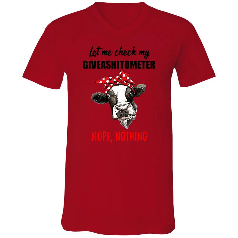 Unisex V-Neck T-Shirt - NSMF3DTH - Red - 3