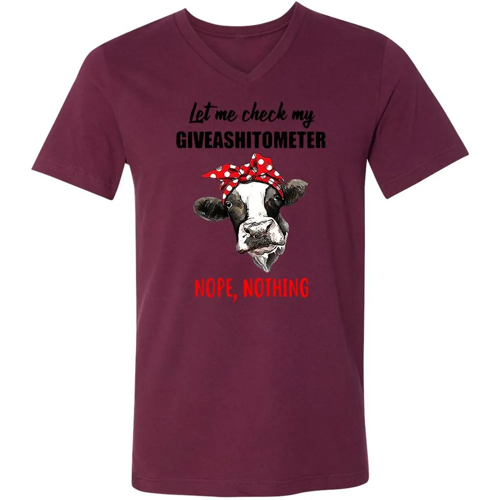 Unisex V-Neck T-Shirt - NSMF3DTH - Maroon - 6