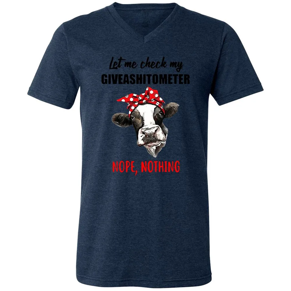 Unisex V-Neck T-Shirt - NSMF3DTH - Heather Navy - 15