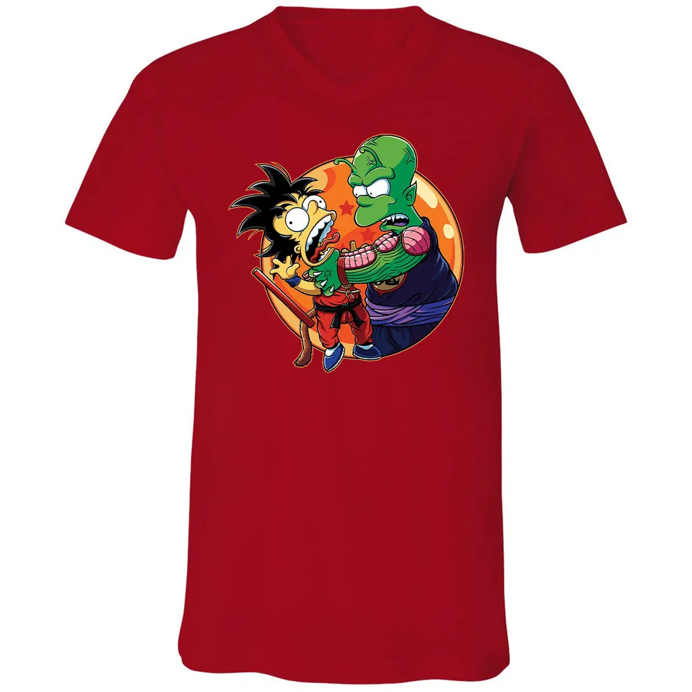 Unisex V-Neck T-Shirt - XSDDKHK3 - Red - 3