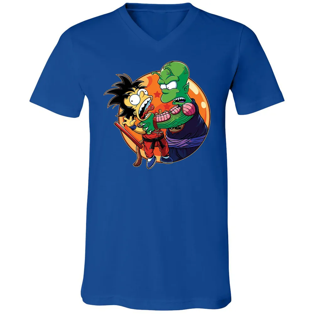 Unisex V-Neck T-Shirt - XSDDKHK3 - True Royal - 4