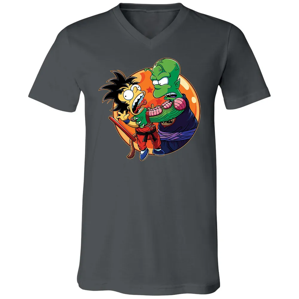 Unisex V-Neck T-Shirt - XSDDKHK3 - Asphalt - 12