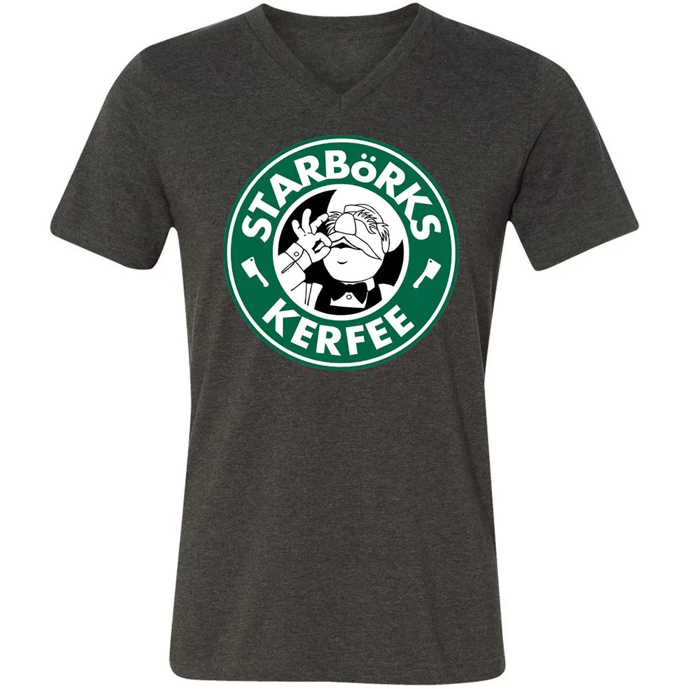 Unisex V-Neck T-Shirt - QQ3H45JH - Dark Grey Heather - 8
