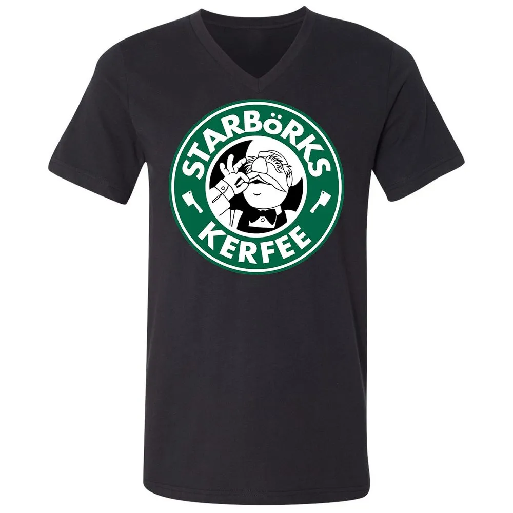 Unisex V-Neck T-Shirt - QQ3H45JH - Black - 16