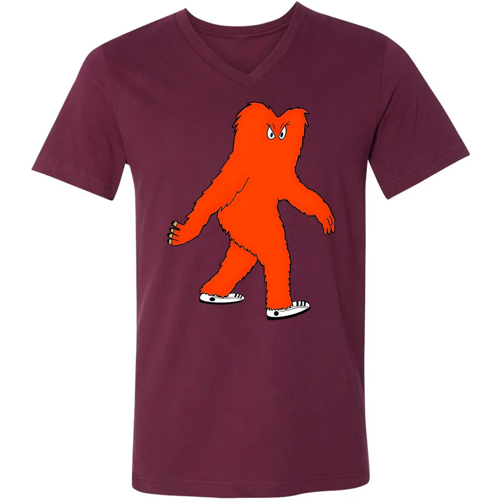 Unisex V-Neck T-Shirt - WXH8PKG7 - Maroon - 6
