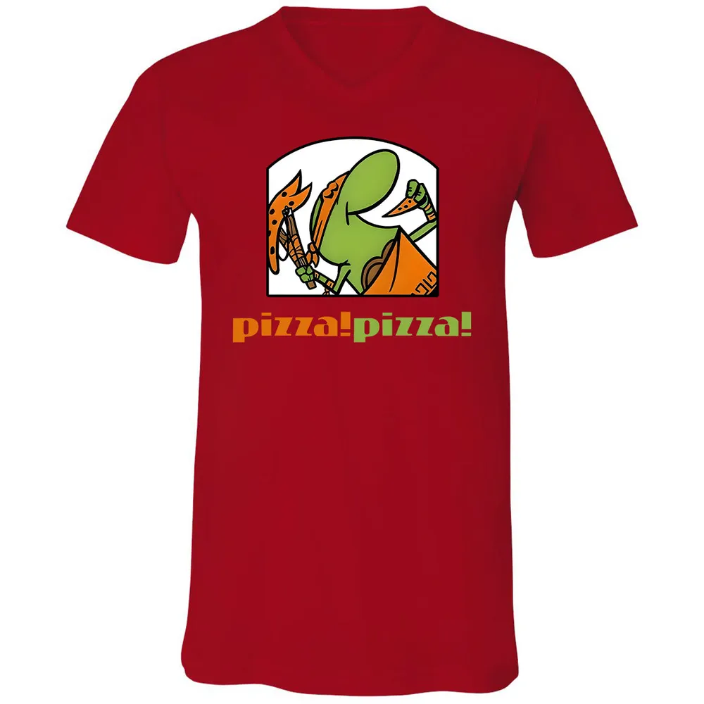 Unisex V-Neck T-Shirt - 4CGK8SSF - Red - 3