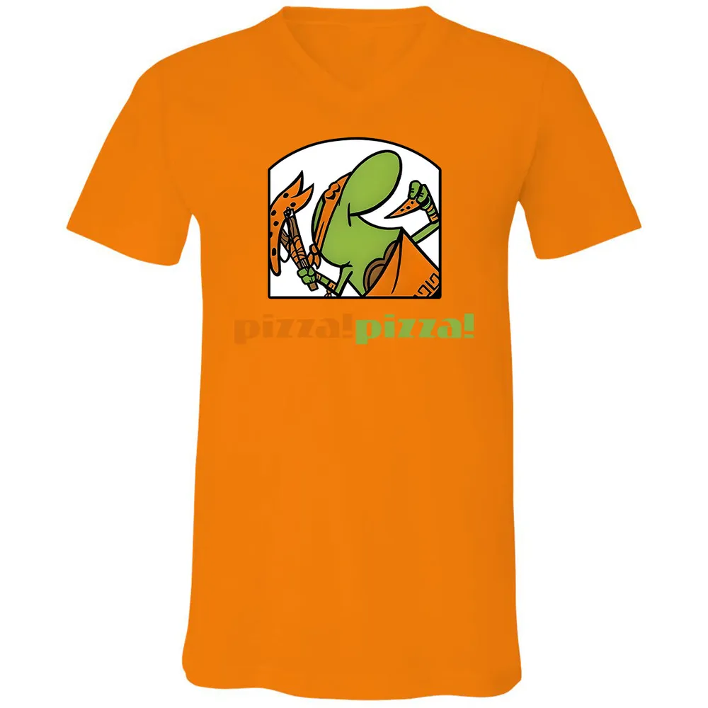 Unisex V-Neck T-Shirt - 4CGK8SSF - Orange - 11