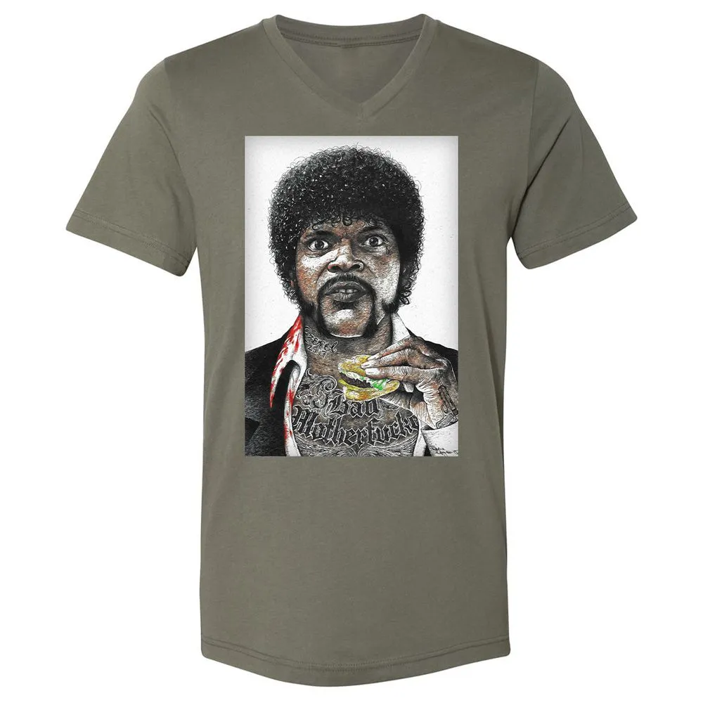 Unisex V-Neck T-Shirt - CPZUPYF4 - Military Green - 10