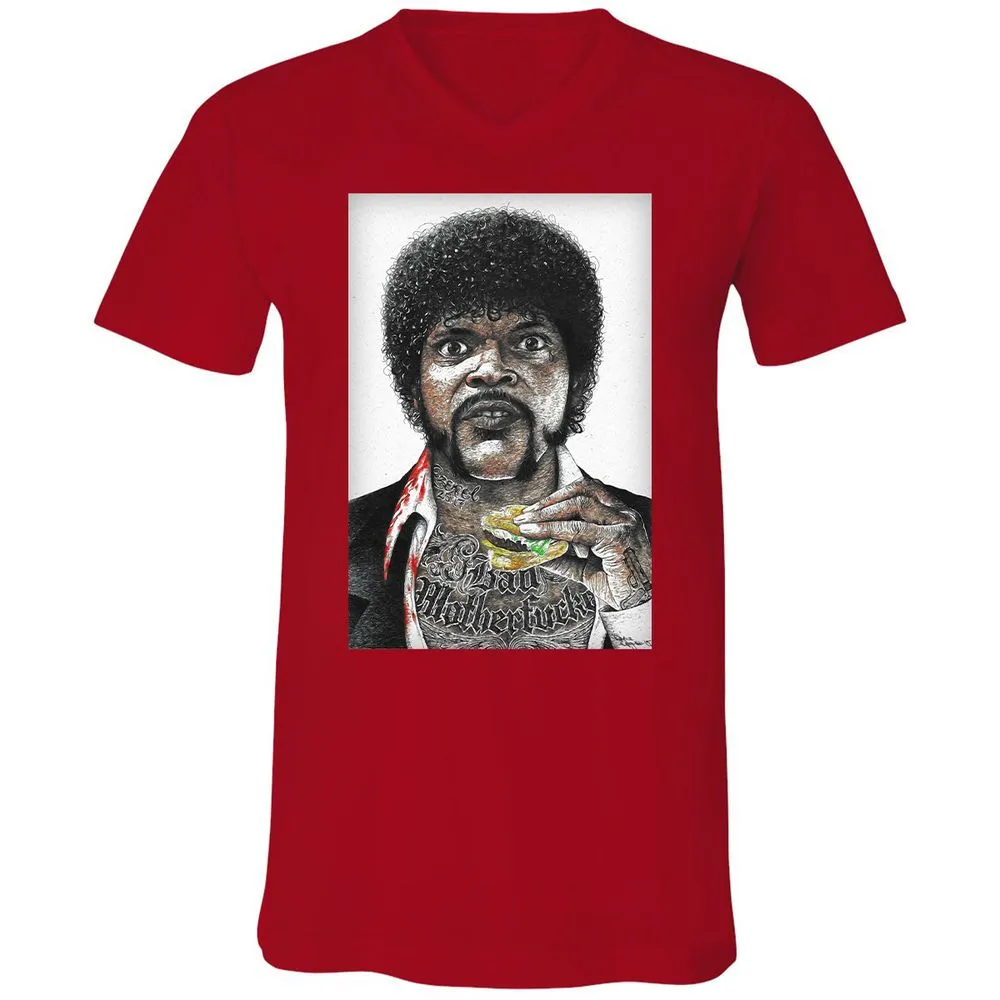 Unisex V-Neck T-Shirt - CPZUPYF4 - Red - 3