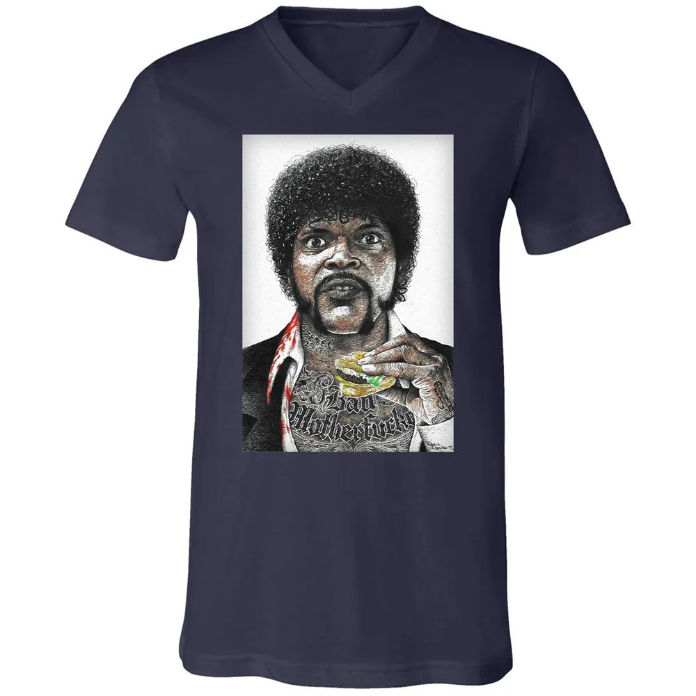 Unisex V-Neck T-Shirt - CPZUPYF4 - Navy - 9