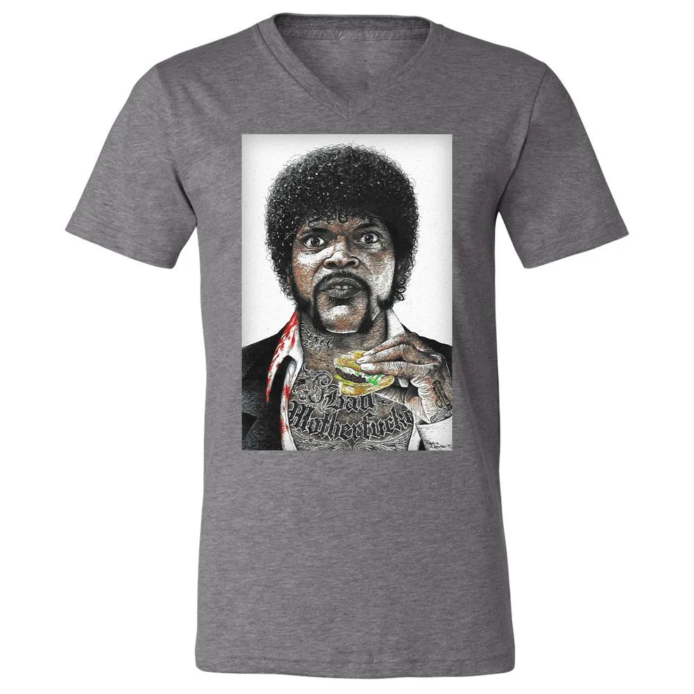 Unisex V-Neck T-Shirt - CPZUPYF4 - Deep Heather - 13