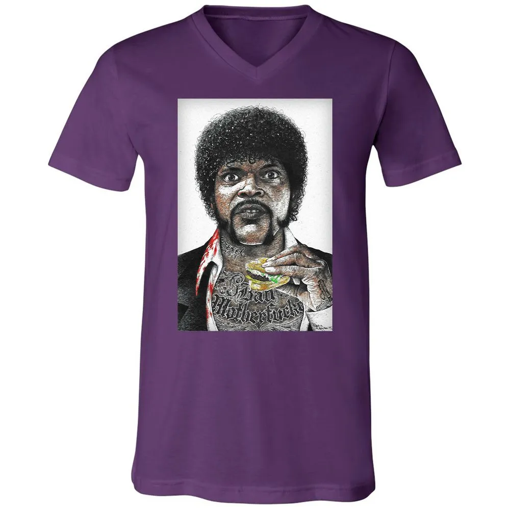 Unisex V-Neck T-Shirt - CPZUPYF4 - Team Purple - 2