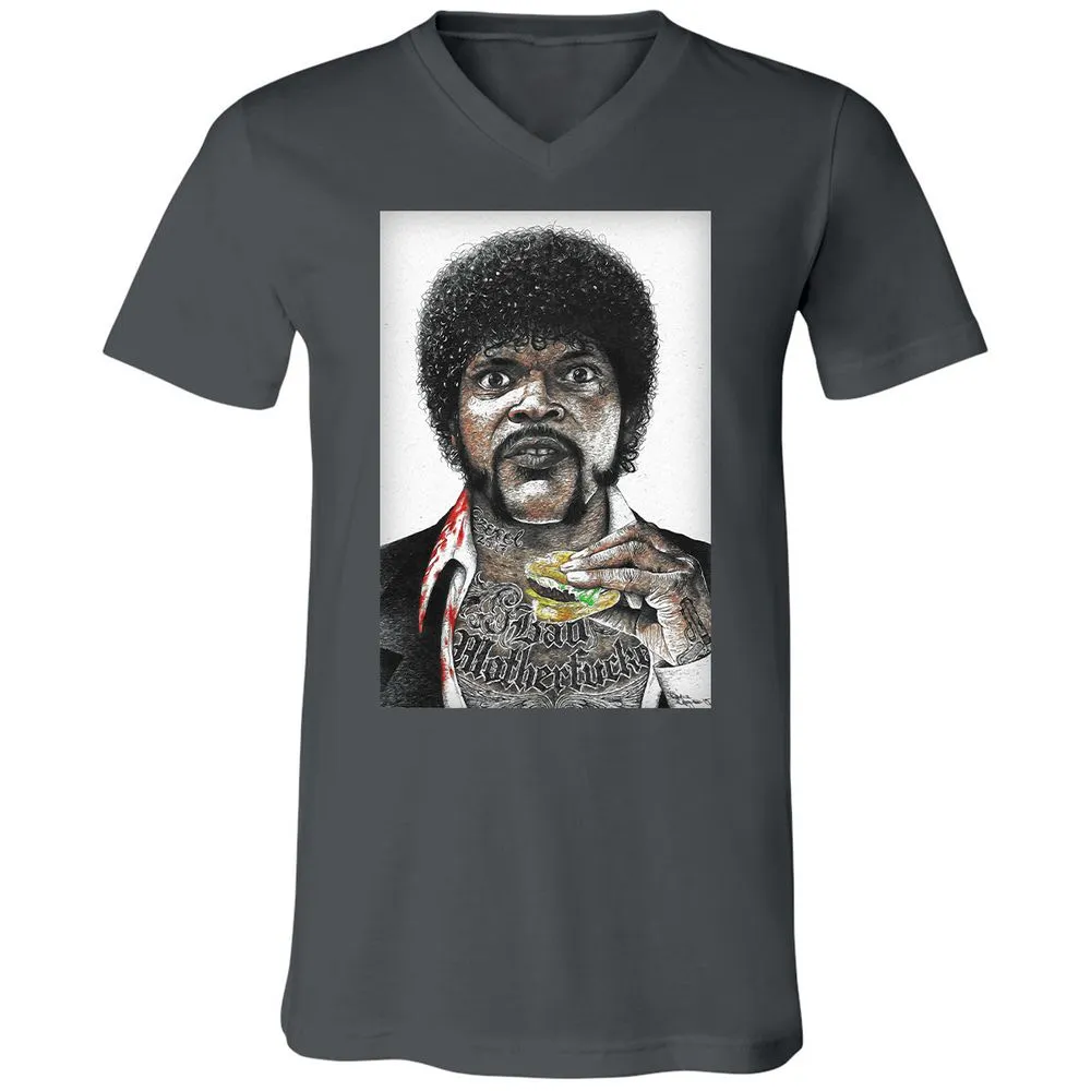 Unisex V-Neck T-Shirt - CPZUPYF4 - Asphalt - 12