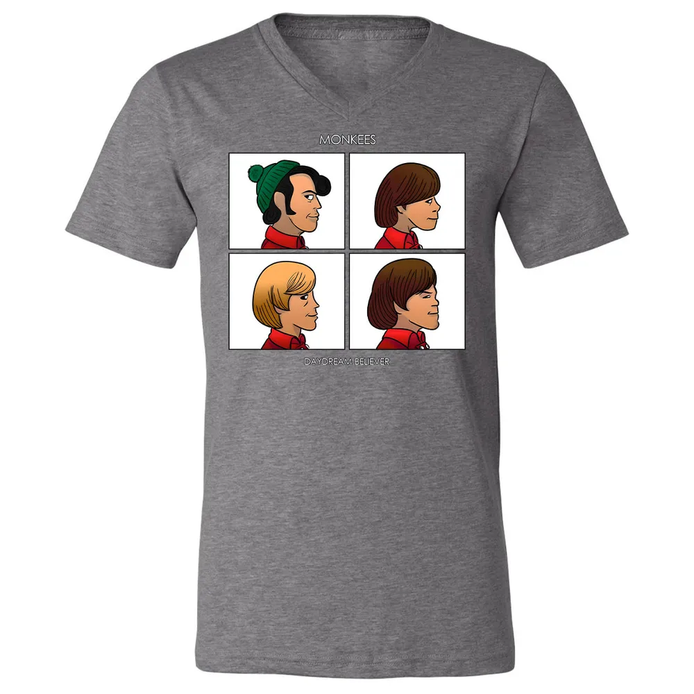 Unisex V-Neck T-Shirt - CM7UKVFY - Deep Heather - 13
