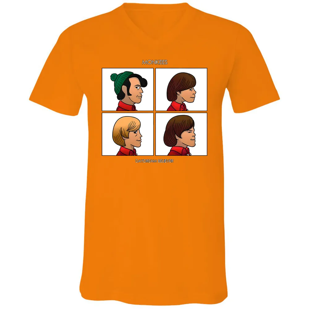 Unisex V-Neck T-Shirt - CM7UKVFY - Orange - 11