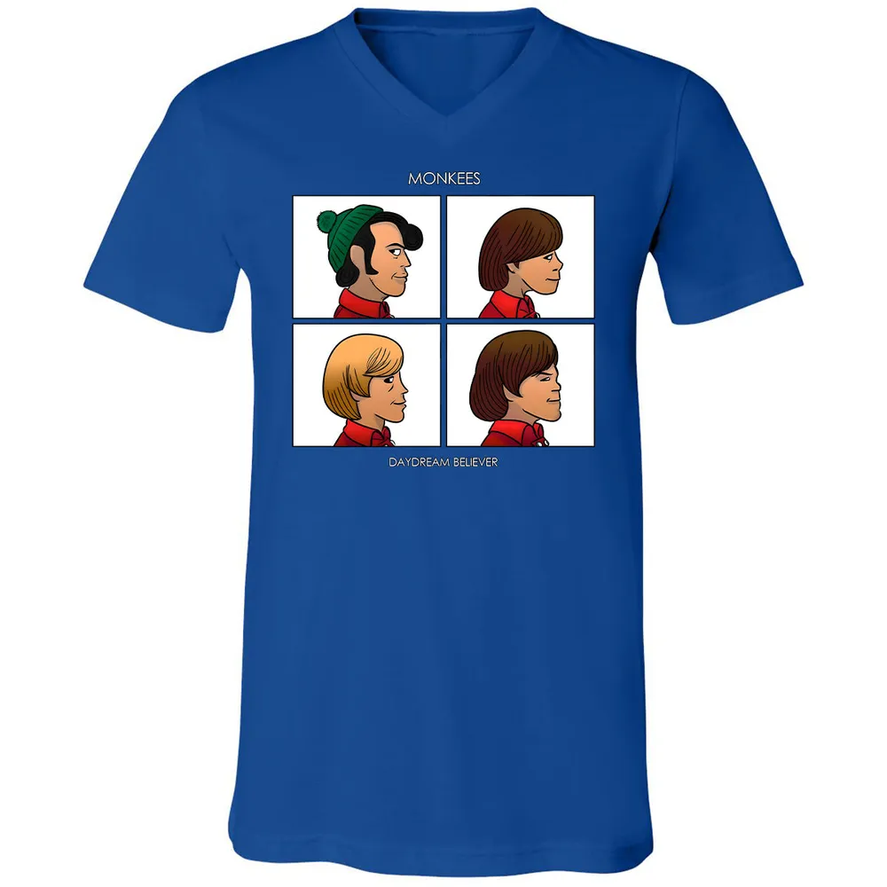 Unisex V-Neck T-Shirt - CM7UKVFY - True Royal - 4