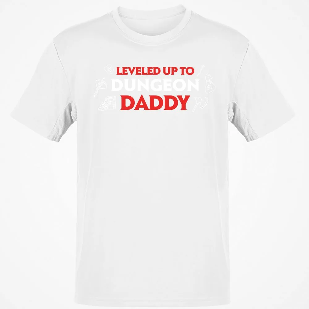 Leveled Up To Dungeon Daddy T-Shirt - White - 12