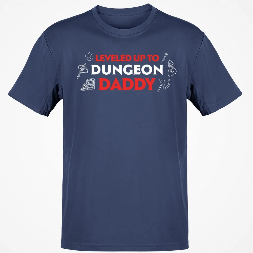 Leveled Up To Dungeon Daddy T-Shirt - Navy - 7