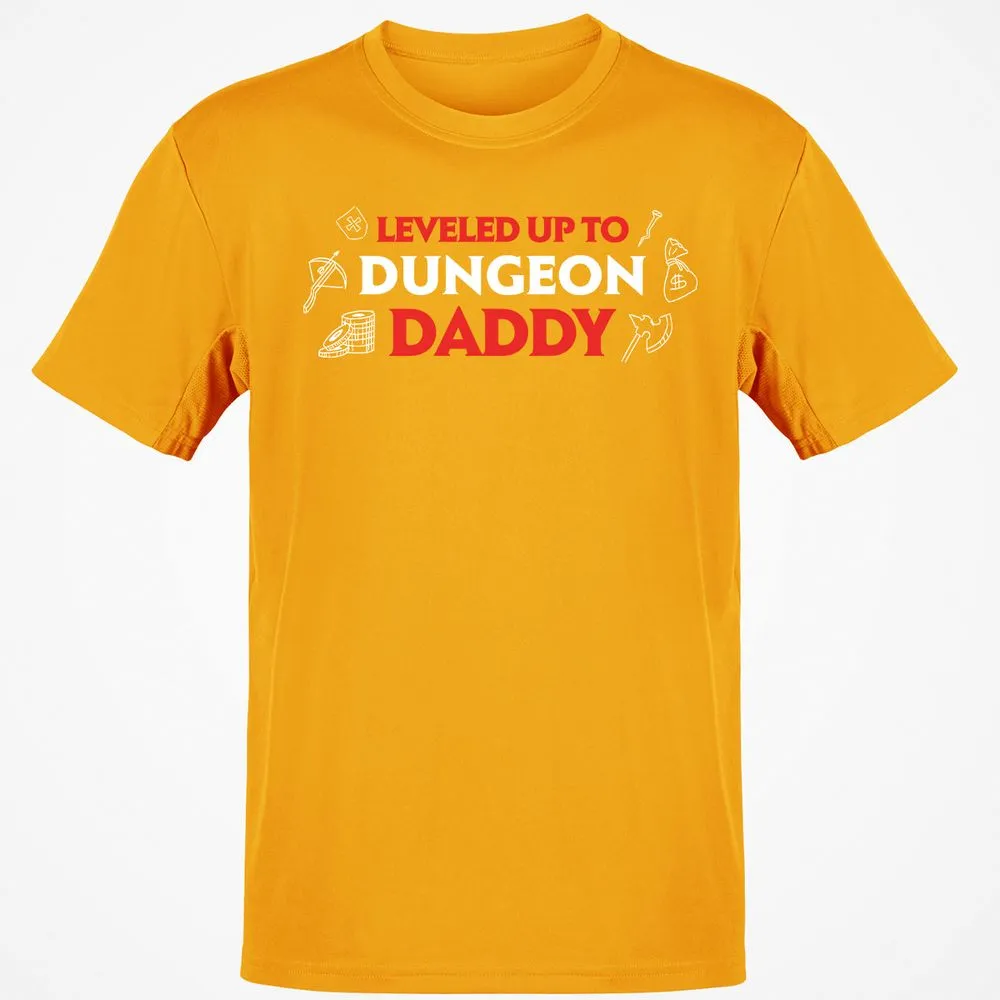 Leveled Up To Dungeon Daddy T-Shirt - Gold - 4