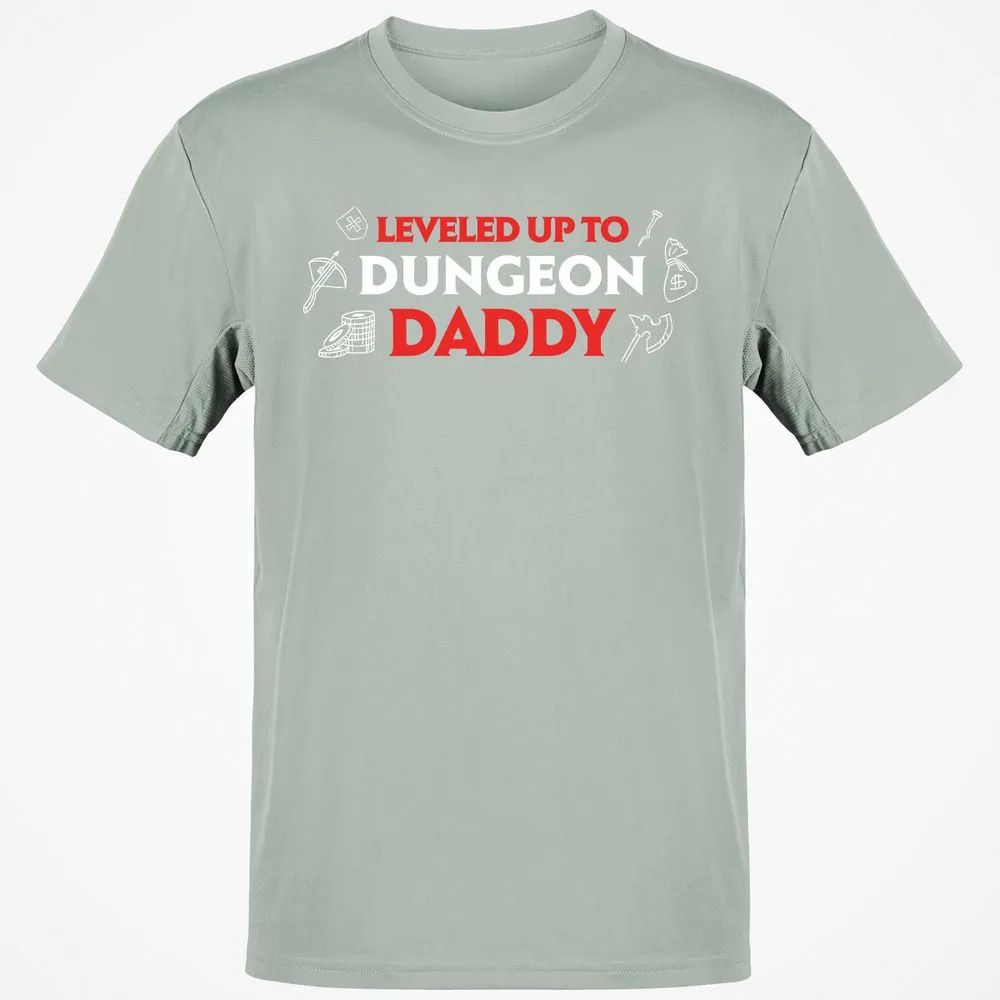 Leveled Up To Dungeon Daddy T-Shirt - Ash - 2
