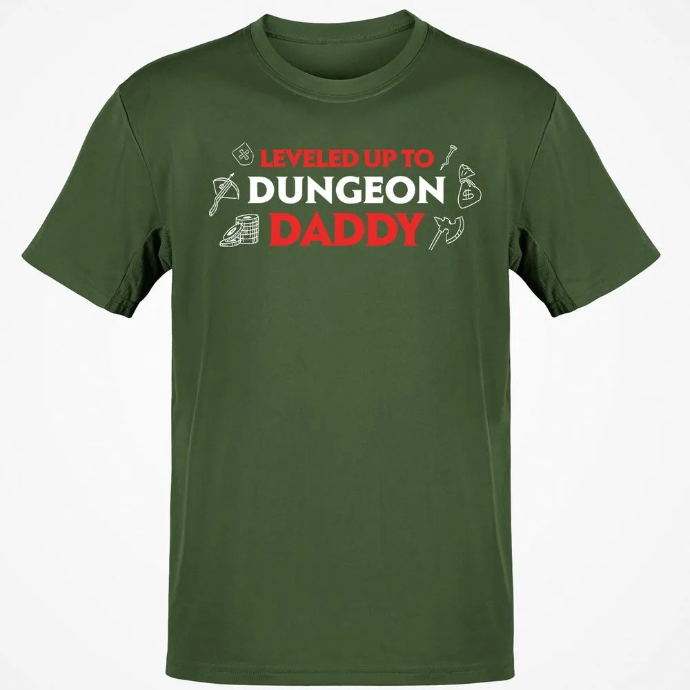 Leveled Up To Dungeon Daddy T-Shirt - Military Green - 6
