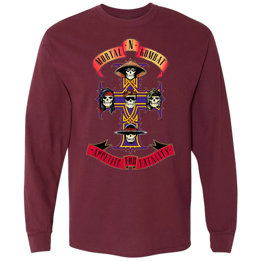 Long Sleeve T-Shirt - 7EY6KMSV - Maroon - 11