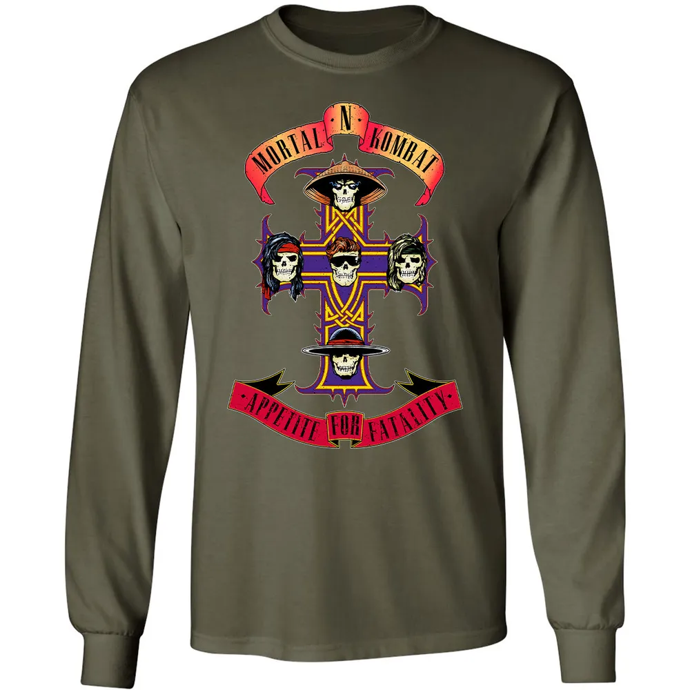 Long Sleeve T-Shirt - 7EY6KMSV - Military Green - 16