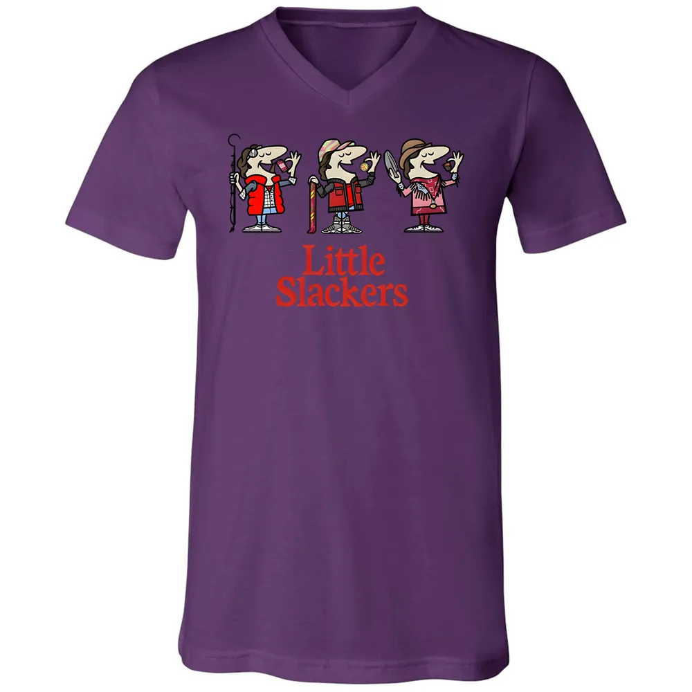 Unisex V-Neck T-Shirt - B1MFXL9A - Team Purple - 2