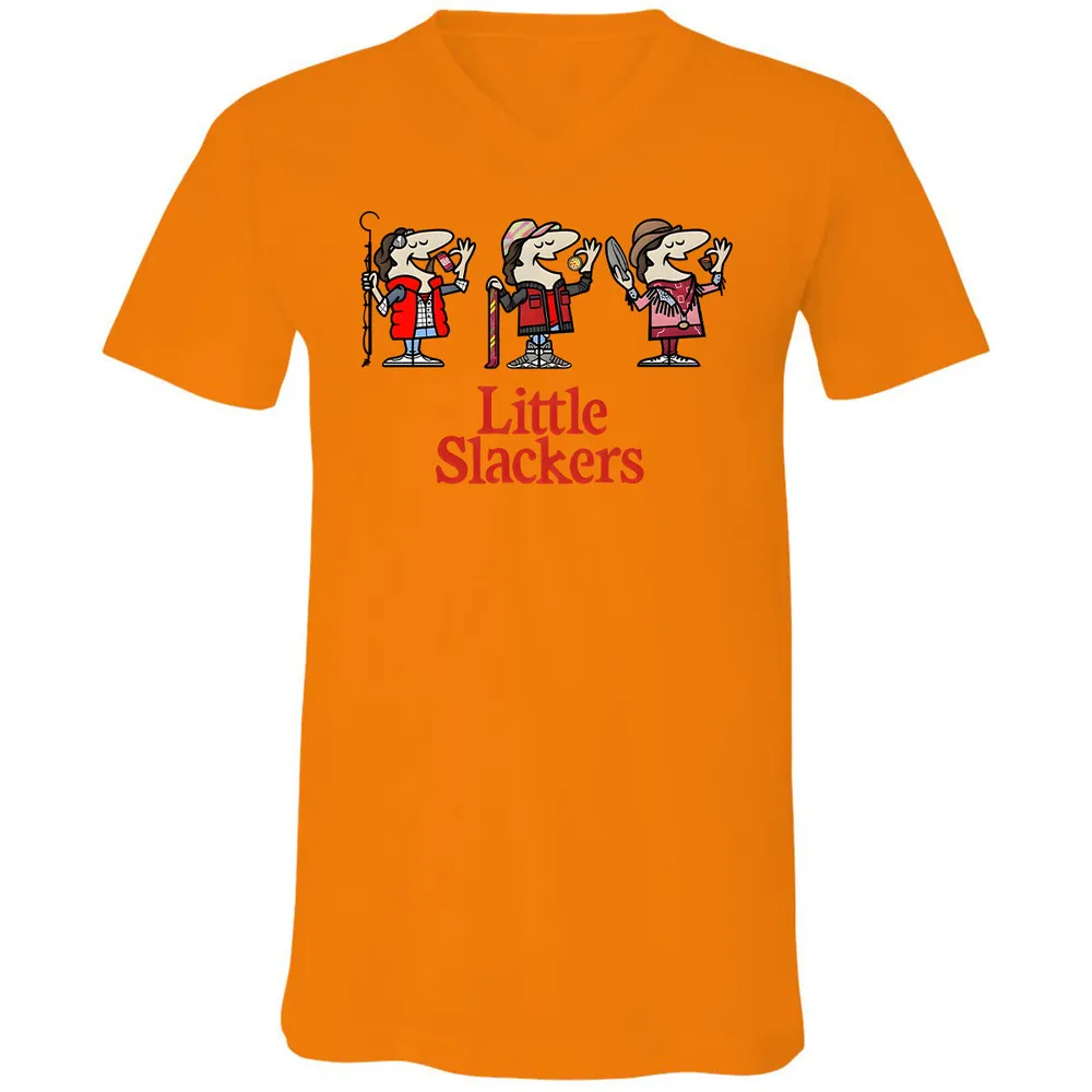 Unisex V-Neck T-Shirt - B1MFXL9A - Orange - 11