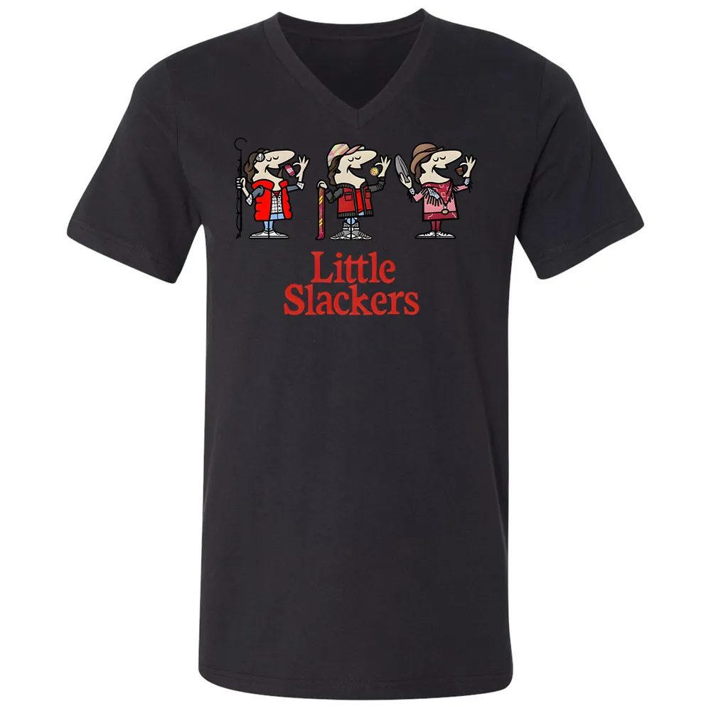 Unisex V-Neck T-Shirt - B1MFXL9A - Black - 16