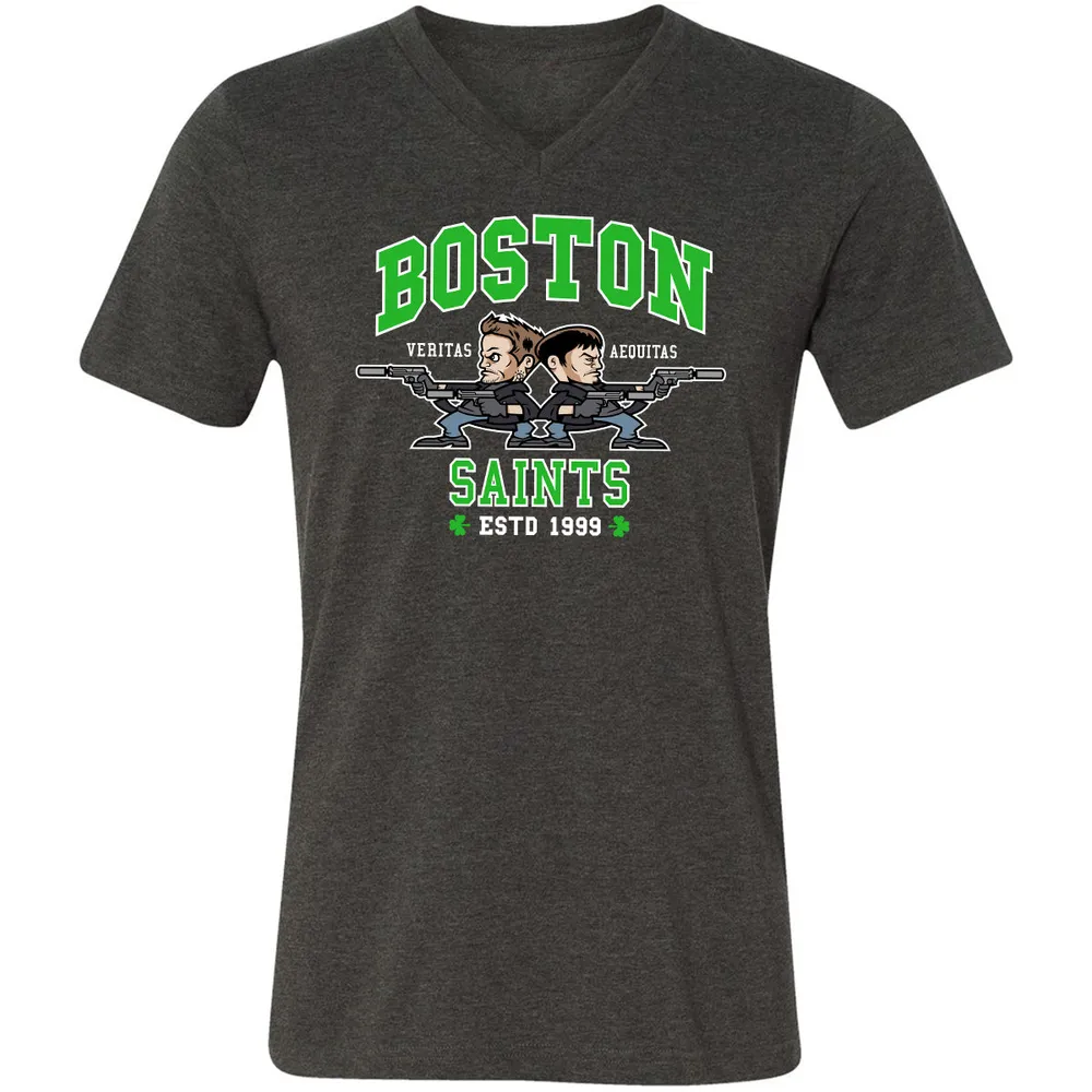 Unisex V-Neck T-Shirt - 3KBJWPQ1 - Dark Grey Heather - 8