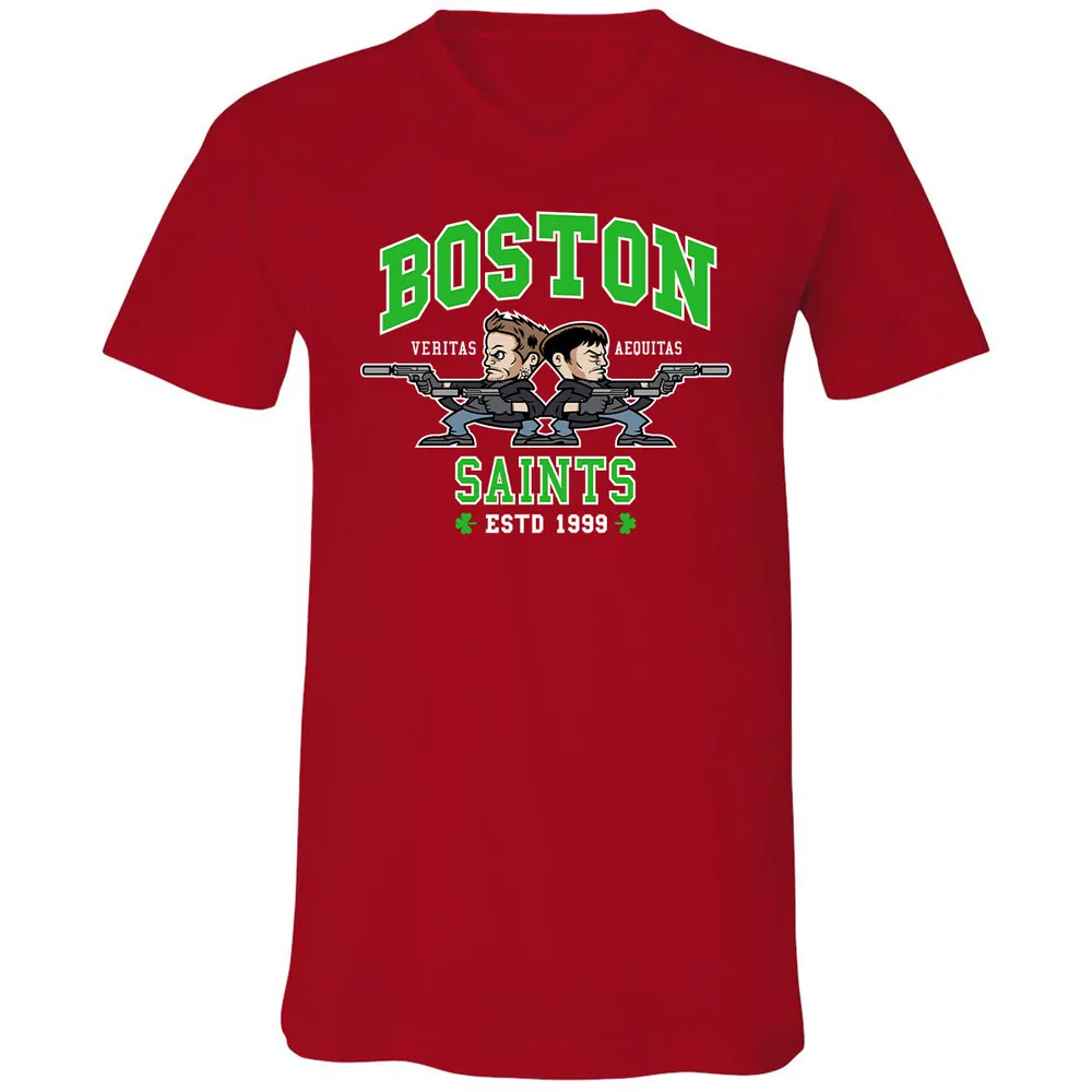 Unisex V-Neck T-Shirt - 3KBJWPQ1 - Red - 3