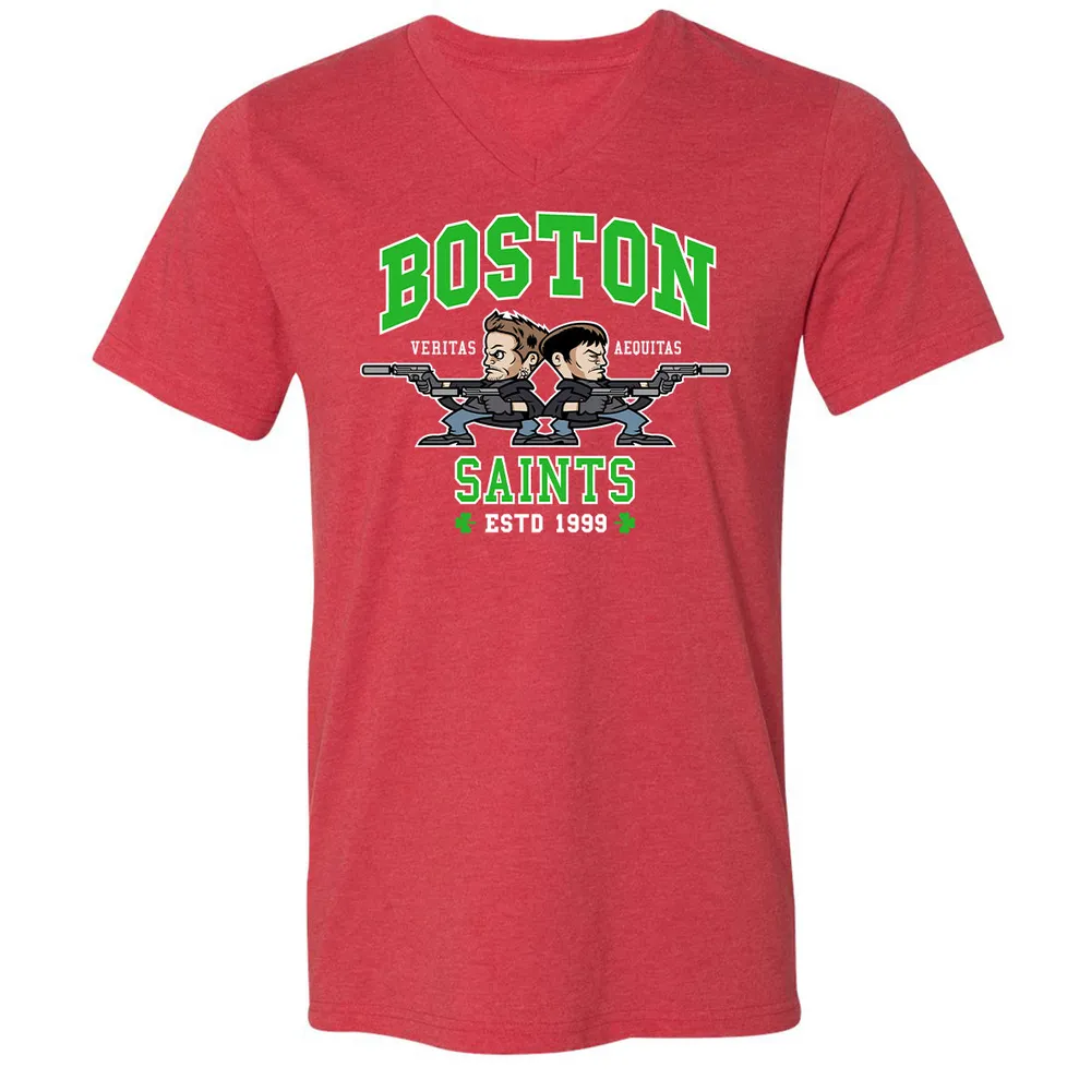 Unisex V-Neck T-Shirt - 3KBJWPQ1 - Heather Red - 16