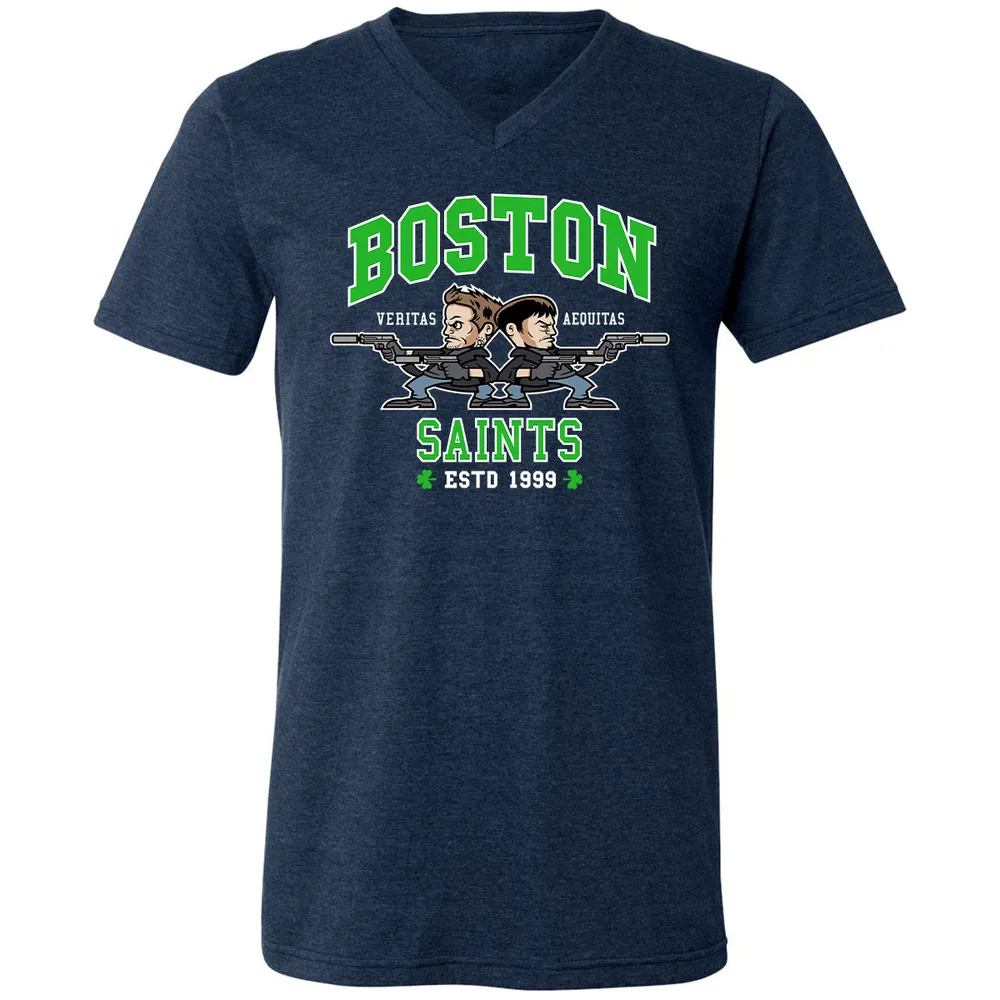 Unisex V-Neck T-Shirt - 3KBJWPQ1 - Heather Navy - 15