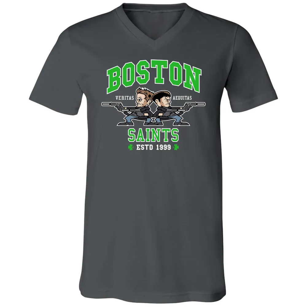 Unisex V-Neck T-Shirt - 3KBJWPQ1 - Asphalt - 12