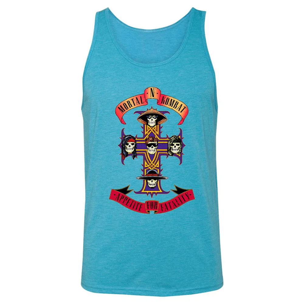 Unisex Jersey Tank - 1AXMB9KX - Aqua Triblend - 3