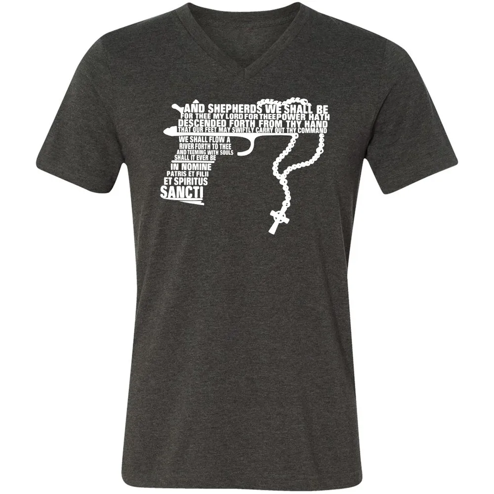 Unisex V-Neck T-Shirt - UCEXX711 - Dark Grey Heather - 8