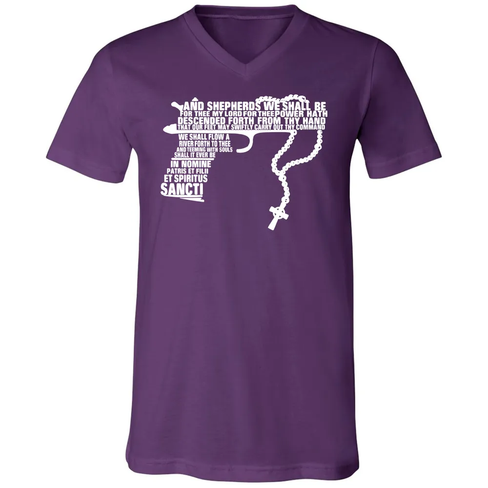 Unisex V-Neck T-Shirt - UCEXX711 - Team Purple - 9
