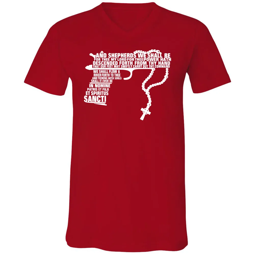 Unisex V-Neck T-Shirt - UCEXX711 - Red - 3