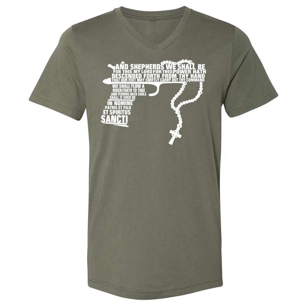 Unisex V-Neck T-Shirt - UCEXX711 - Military Green - 10