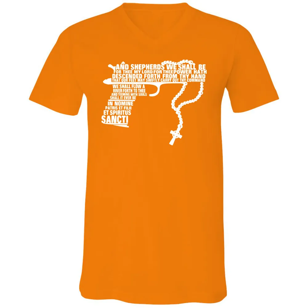 Unisex V-Neck T-Shirt - UCEXX711 - Orange - 11